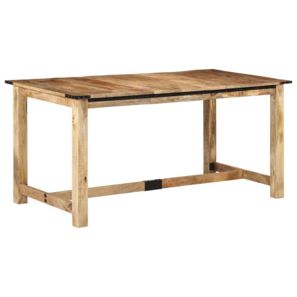 Table à manger style Industriel / Bohème en bois de manguier massif 160x80x75 cm {attributes}
