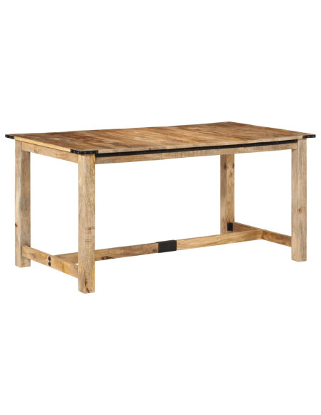 Table à manger style Industriel / Bohème en bois de manguier massif 160x80x75 cm {attributes} Table à manger style Industriel / Bohème en bois de manguier massif 160x80x75 cm {attributes}