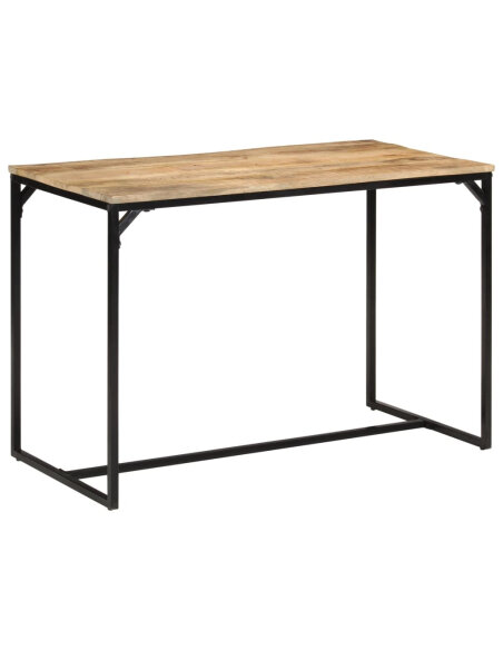 Table à manger Style Industriel en bois de manguier massif brut 110x55x75 cm {attributes}