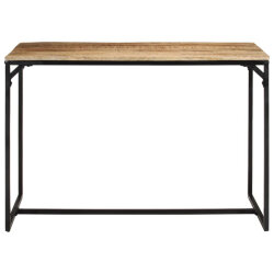 Table à manger Style Industriel en bois de manguier massif brut 110x55x75 cm {attributes} 2