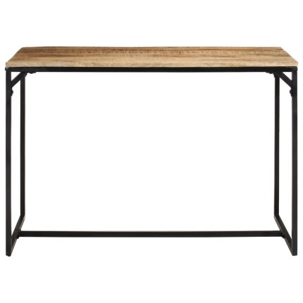 Table à manger Style Industriel en bois de manguier massif brut 110x55x75 cm {attributes}