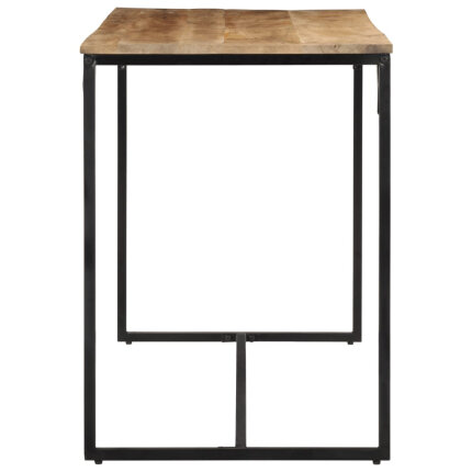 Table à manger Style Industriel en bois de manguier massif brut 110x55x75 cm {attributes}