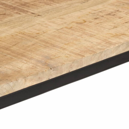 Table à manger Style Industriel en bois de manguier massif brut 110x55x75 cm {attributes}