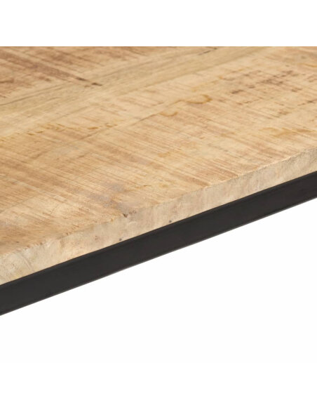 Table à manger Style Industriel en bois de manguier massif brut 110x55x75 cm {attributes}
