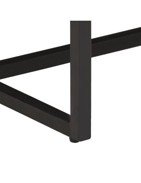 Table à manger Style Industriel en bois de manguier massif brut 110x55x75 cm {attributes}