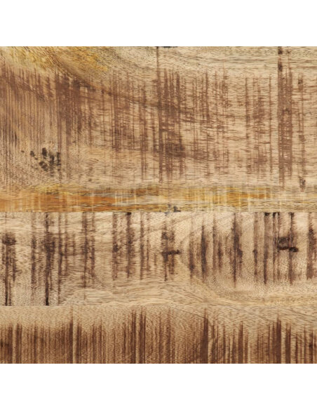 Table à manger Style Industriel en bois de manguier massif brut 110x55x75 cm {attributes}