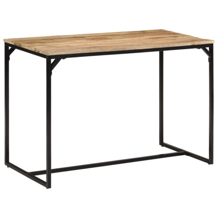 Table à manger Style Industriel en bois de manguier massif brut 110x55x75 cm {attributes}