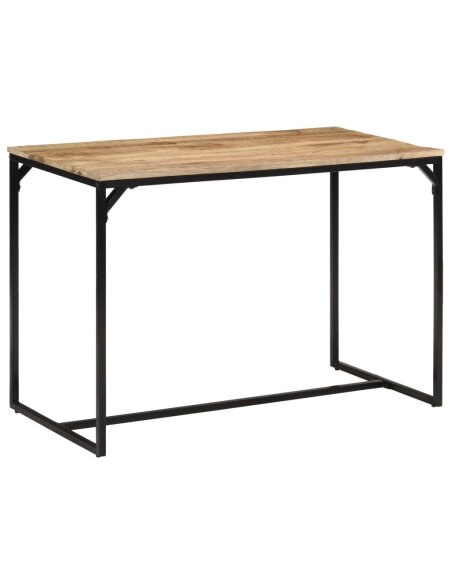 Table à manger Style Industriel en bois de manguier massif brut 110x55x75 cm {attributes}