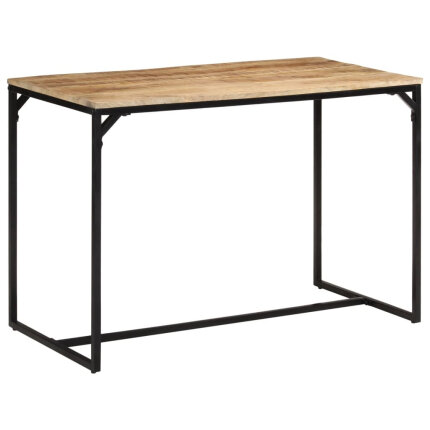 Table à manger Style Industriel en bois de manguier massif brut 110x55x75 cm {attributes}