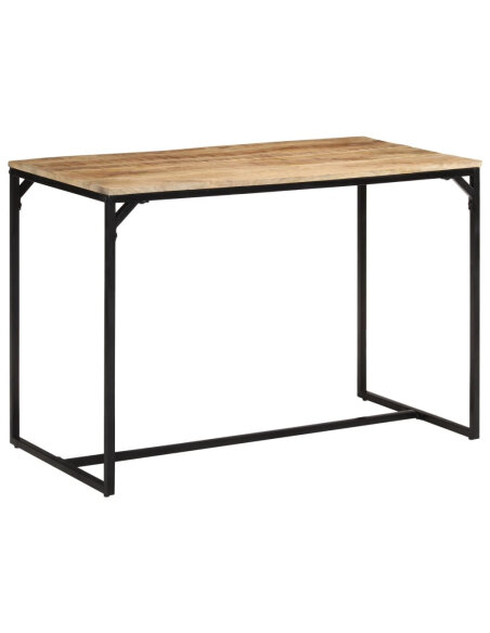 Table à manger Style Industriel en bois de manguier massif brut 110x55x75 cm {attributes}