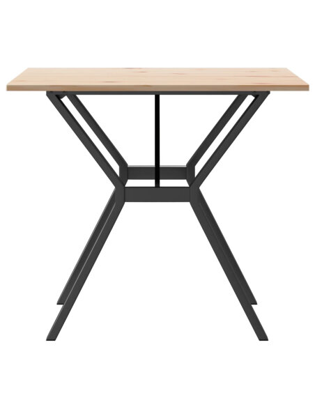 Table à manger Style Industriel cadre en Y en bois de pin massif & fonte 80 x 80 x 75 cm {attributes} Table à manger Style Industriel cadre en Y en bois de pin massif & fonte 80 x 80 x 75 cm {attributes}