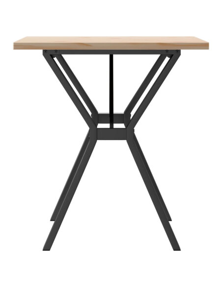 Table à manger Style Industriel cadre en Y en bois de pin massif & fonte 70 x 70 x 75.5 cm {attributes} Table à manger Style Industriel cadre en Y en bois de pin massif & fonte 70 x 70 x 75.5 cm {attributes}