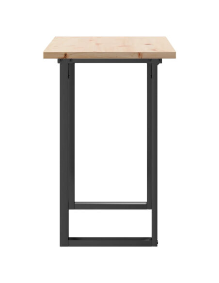 Table à manger Style Industriel cadre en O en bois de pin massif & fonte 100 x 50 x 75.5 cm {attributes} Table à manger Style Industriel cadre en O en bois de pin massif & fonte 100 x 50 x 75.5 cm {attributes}