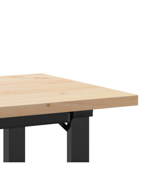 Table à manger Style Industriel cadre en O en bois de pin massif & fonte 100 x 50 x 75.5 cm {attributes} Table à manger Style Industriel cadre en O en bois de pin massif & fonte 100 x 50 x 75.5 cm {attributes}