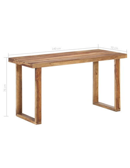 Table à manger en bois 140x70x76 cm {attributes} Table à manger en bois 140x70x76 cm {attributes}