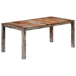 Table à manger style bohème / nature en bois massif 180x90x76 cm {attributes}