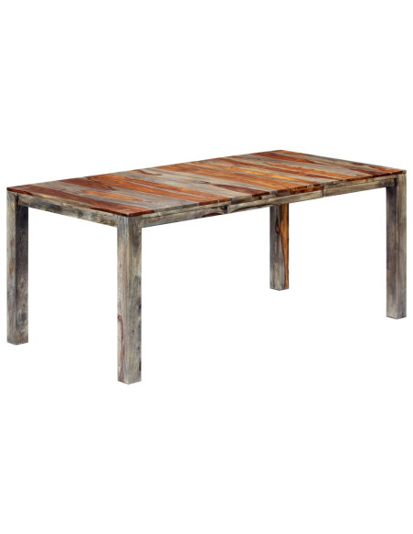 Table à manger style bohème / nature en bois massif 180x90x76 cm {attributes} Table à manger style bohème / nature en bois massif 180x90x76 cm {attributes}