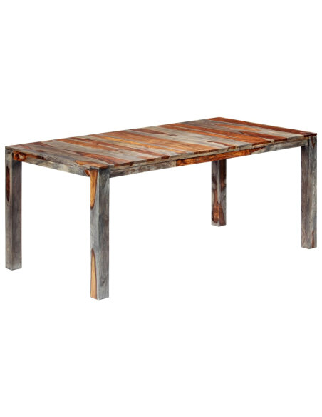 Table à manger style bohème / nature en bois massif 180x90x76 cm {attributes} Table à manger style bohème / nature en bois massif 180x90x76 cm {attributes}