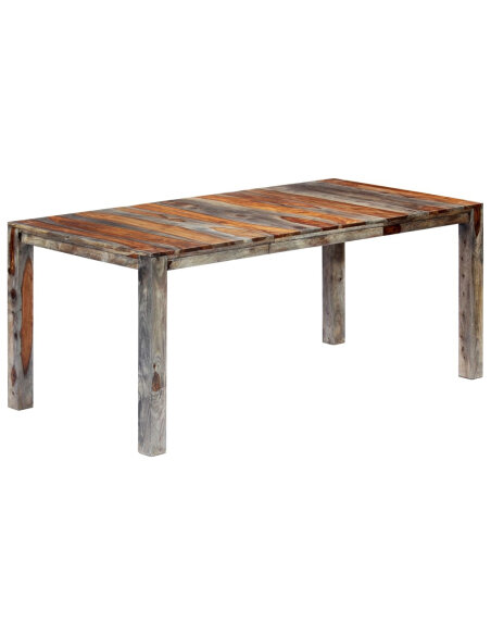 Table à manger style bohème / nature en bois massif 180x90x76 cm {attributes} Table à manger style bohème / nature en bois massif 180x90x76 cm {attributes}