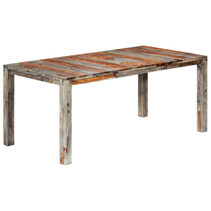 Table à manger style bohème / nature en bois massif 180x90x76 cm {attributes}