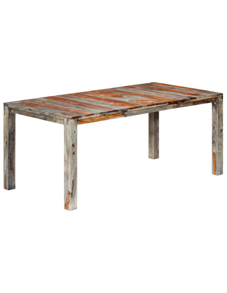 Table à manger style bohème / nature en bois massif 180x90x76 cm {attributes} Table à manger style bohème / nature en bois massif 180x90x76 cm {attributes}