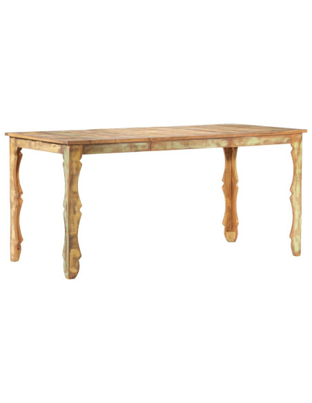 Table à manger style bohème / nature en bois de récupération massif 160x80x76cm {attributes} Table à manger style bohème / nature en bois de récupération massif 160x80x76cm {attributes}