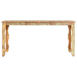 Table à manger style bohème / nature en bois de récupération massif 160x80x76cm {attributes} 2