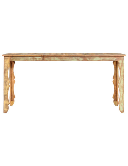 Table à manger style bohème / nature en bois de récupération massif 160x80x76cm {attributes} Table à manger style bohème / nature en bois de récupération massif 160x80x76cm {attributes}
