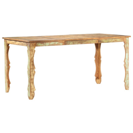 Table à manger style bohème / nature en bois de récupération massif 160x80x76cm {attributes}