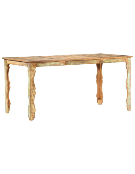 Table à manger style bohème / nature en bois de récupération massif 160x80x76cm {attributes} Table à manger style bohème / nature en bois de récupération massif 160x80x76cm {attributes}