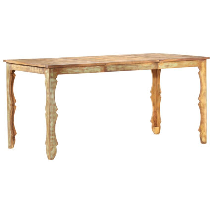 Table à manger style bohème / nature en bois de récupération massif 160x80x76cm {attributes}