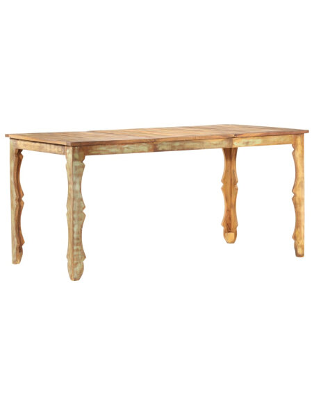 Table à manger style bohème / nature en bois de récupération massif 160x80x76cm {attributes} Table à manger style bohème / nature en bois de récupération massif 160x80x76cm {attributes}