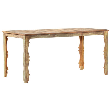 Table à manger style bohème / nature en bois de récupération massif 160x80x76cm {attributes}