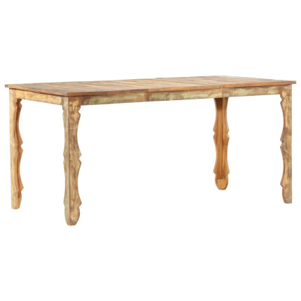 Table à manger style bohème / nature en bois de récupération massif 160x80x76cm {attributes}