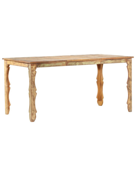 Table à manger style bohème / nature en bois de récupération massif 160x80x76cm {attributes} Table à manger style bohème / nature en bois de récupération massif 160x80x76cm {attributes}