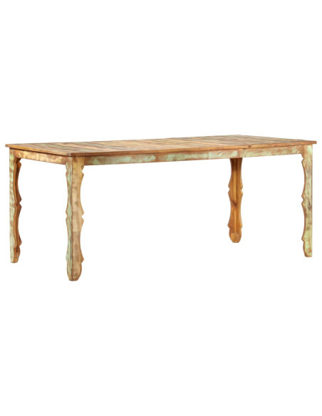 Table à manger style bohème / nature en bois de récupération 180x90x76cm {attributes} Table à manger style bohème / nature en bois de récupération 180x90x76cm {attributes}