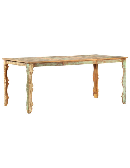 Table à manger style bohème / nature en bois de récupération 180x90x76cm {attributes} Table à manger style bohème / nature en bois de récupération 180x90x76cm {attributes}