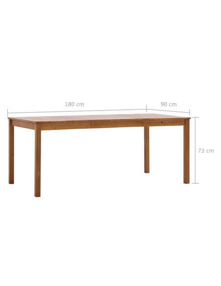 Table à manger style bohème / nature en bois de pin  180x90x73 cm {attributes} Table à manger style bohème / nature en bois de pin  180x90x73 cm {attributes}