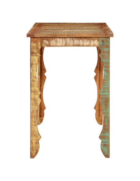 Table à manger style bohème / nature en bois de récupération massif  110x52x76 cm {attributes}