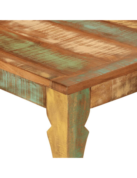 Table à manger style bohème / nature en bois de récupération massif  110x52x76 cm {attributes}