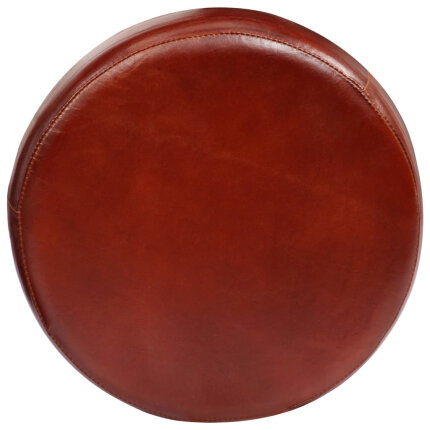 Tabourets de bar tour Eiffel style industriel  en lot de 2 en cuir