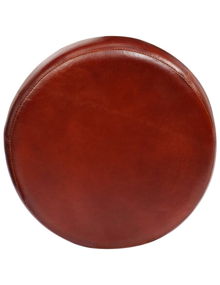 Tabourets de bar tour Eiffel style industriel  en lot de 2 en cuir Tabourets de bar tour Eiffel style industriel  en lot de 2 en cuir