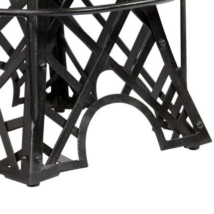 Tabourets de bar tour Eiffel style industriel  en lot de 2 en cuir