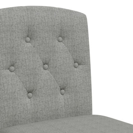 Chaise de bar campagne / chic en lot de 2 en bois massif d'hévéa et tissu Gris  {attributes}