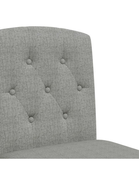 Chaise de bar campagne / chic en lot de 2 en bois massif d'hévéa et tissu Gris  {attributes}