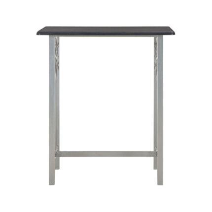 Table mange debout Campagne avec 2 tabourets - Noir et gris - Bois & Acier