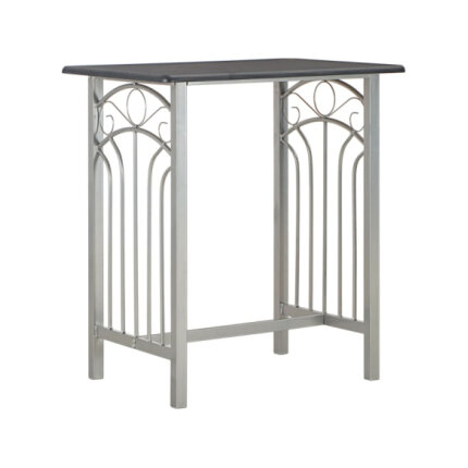 Table mange debout Campagne avec 2 tabourets - Noir et gris - Bois & Acier