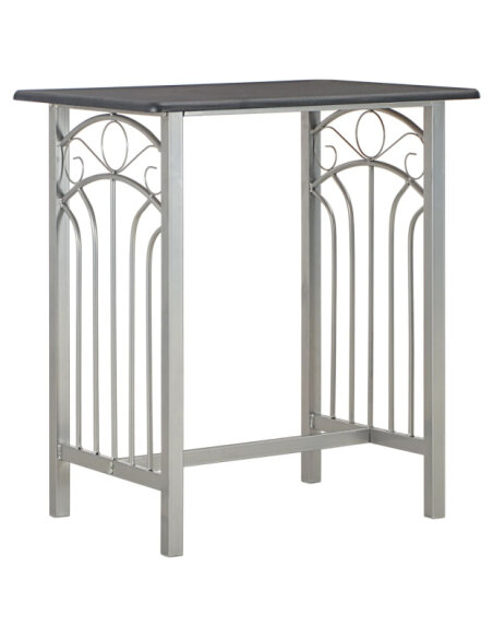 Table mange debout Campagne avec 2 tabourets - Noir et gris - Bois & Acier