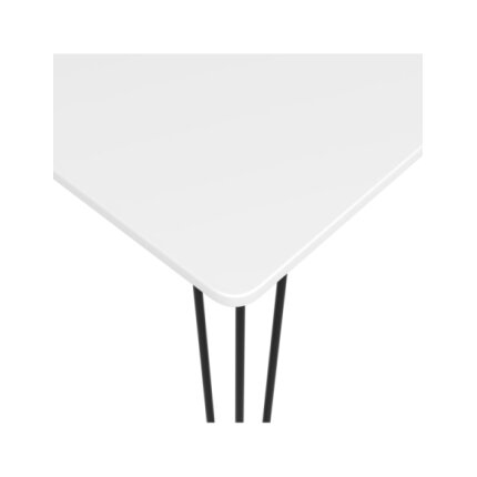 Table mange debout Industriel avec 2 tabourets - Blanc - Métal et Bois