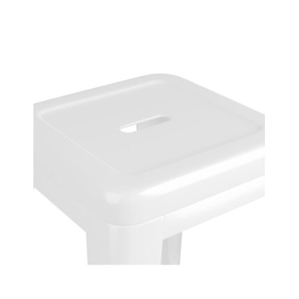 Table mange debout Scandinave avec 4 tabourets - Noir et blanc - Bois et métal